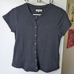 Madewell Black Button-Up Top